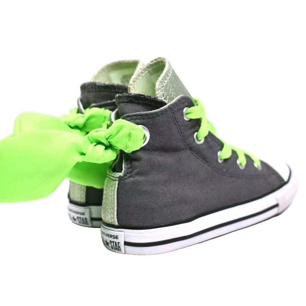 Converse Chuck Taylor All Star Youth Kids Black Mid Top Canvas Sneaker Shoes  10